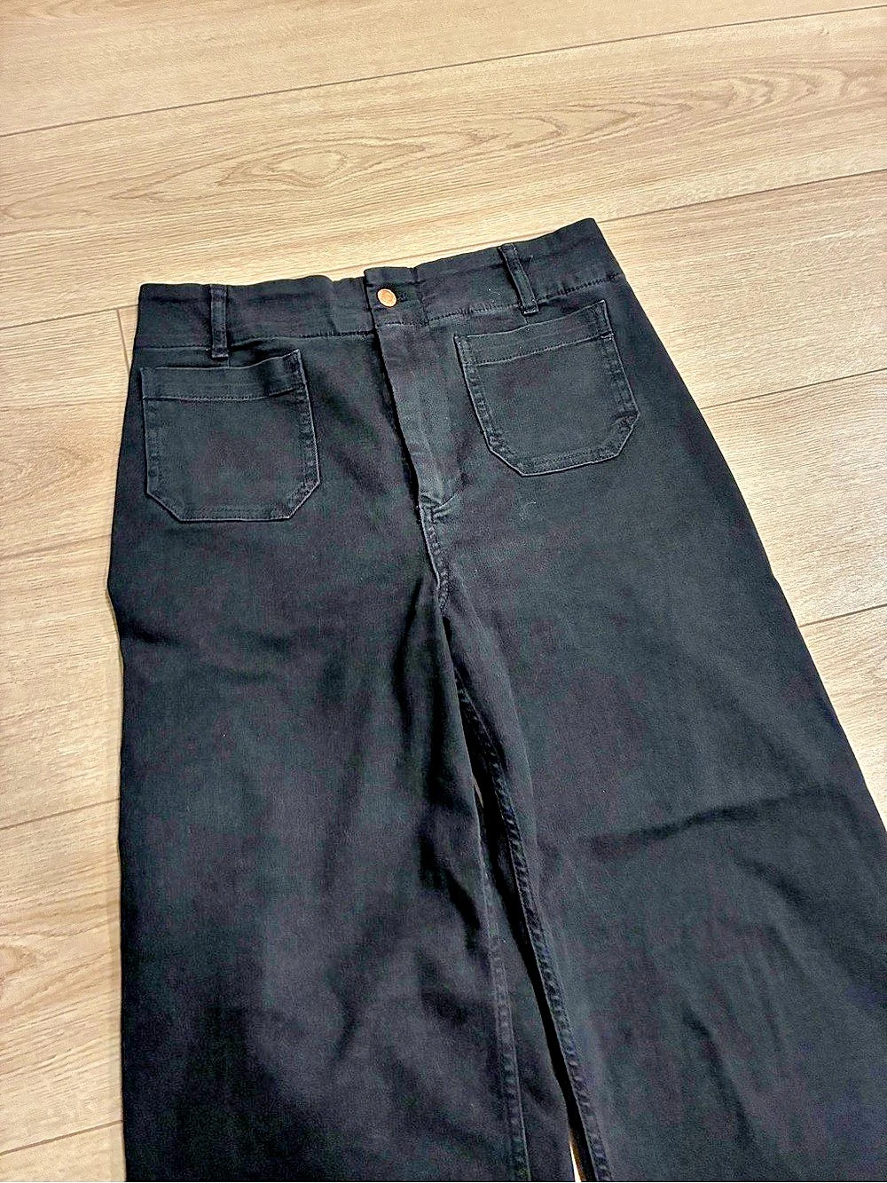 Pilcro Women’s The Day Tripper Wide Leg Jean Black Size 29 - Picture 2 of 9